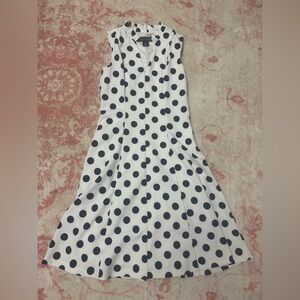 Jessica Howard Navy Polka Dot Midi Dress